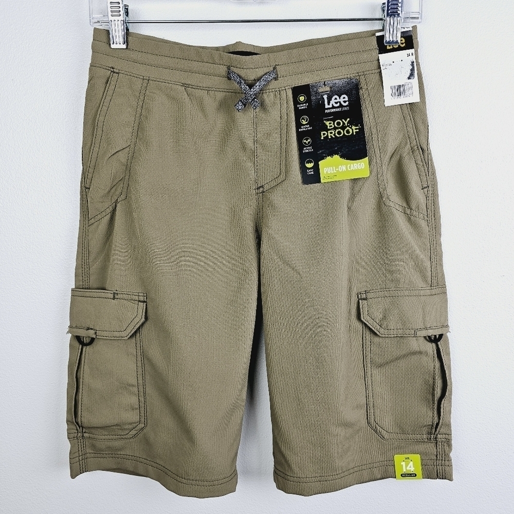 Lee Performance Series Pull-On Cargo Shorts Dark Tan/Brown NWT